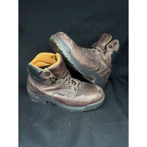 Timberland Pro Boots Mens Size 10.5 W Titan Alloy Toe Work Dark Mocha Leather